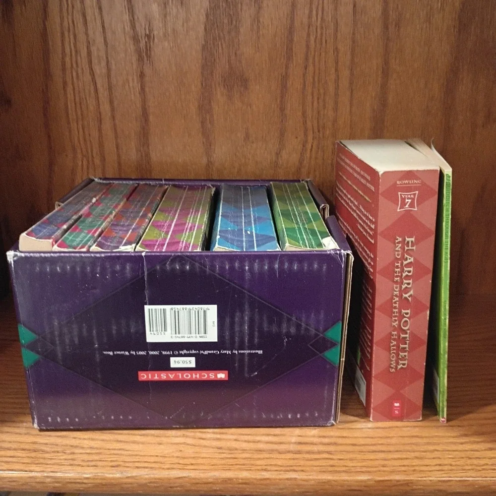 Harry Potter Complete Book Set by JK Rowling + Quidditch Through... Paperback